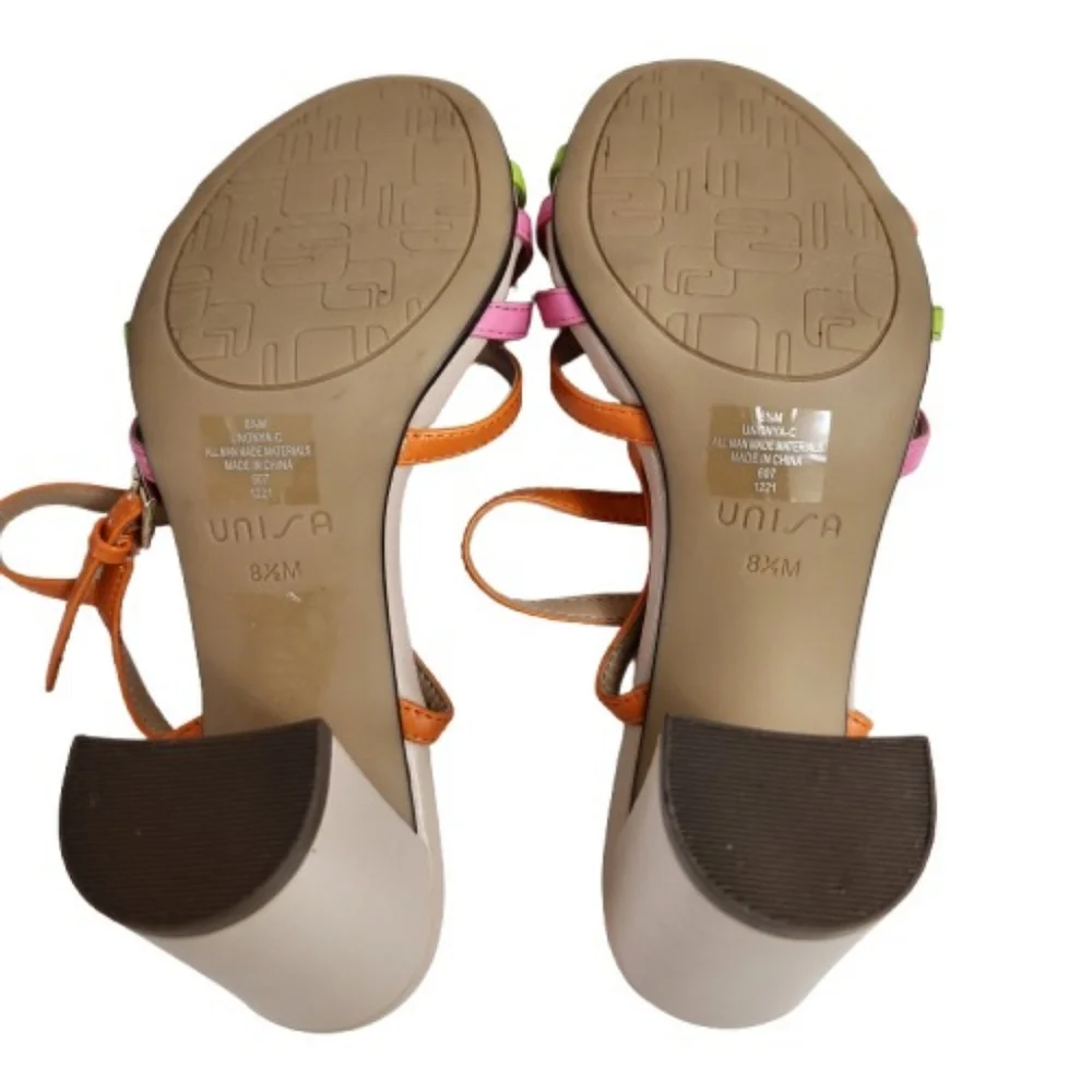 Unisa Unonya Multi Color Strappy Heels